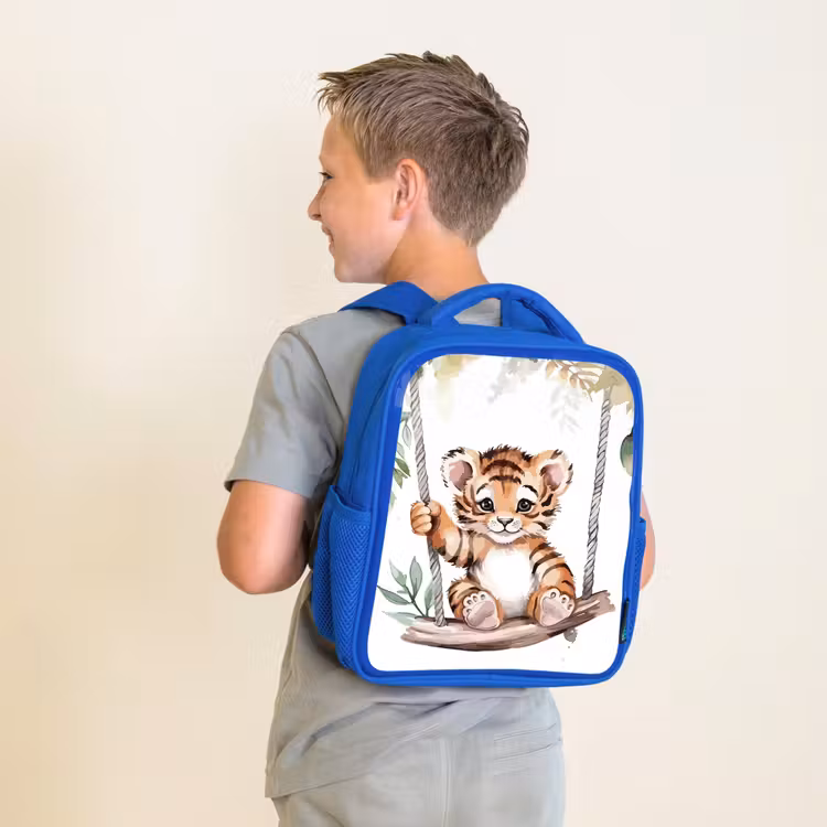 Kinderrucksack - Blau - Tiger - Tier - Kinder - Dschungel — 2