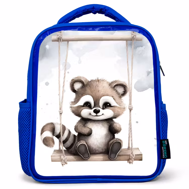 Kinderrucksack - Blau - Waschbär - Tier - Kinder — 1