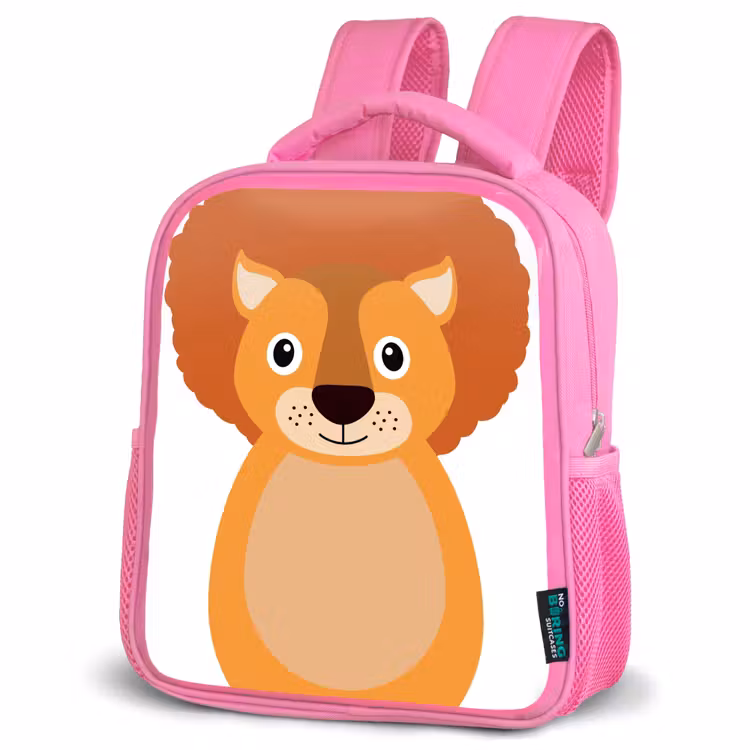 Kinderrucksack - Rosa - Tierporträt - Löwe - Kinder — 4