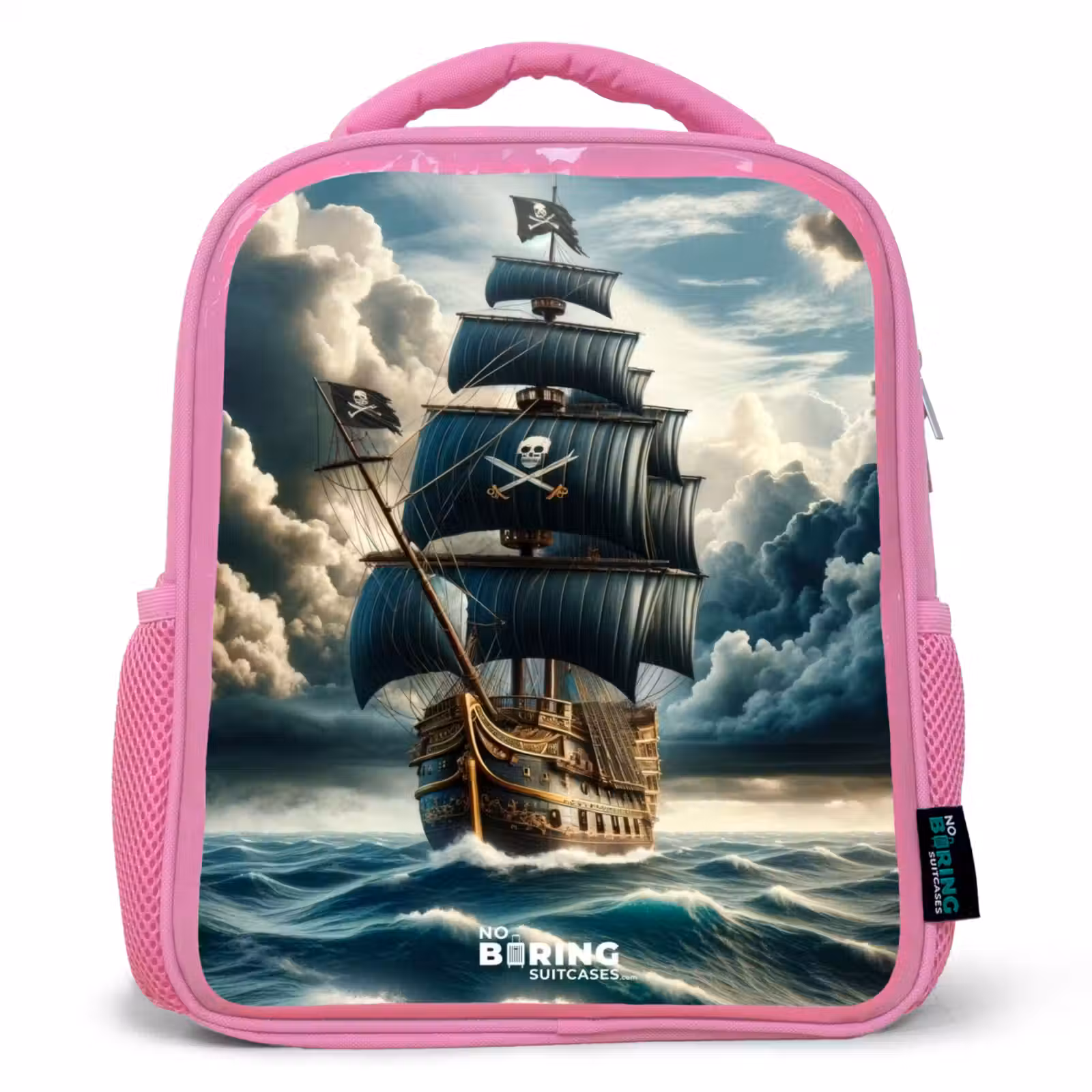 Kinderrucksack - Rosa - Piratenschiff auf tosender See — 1