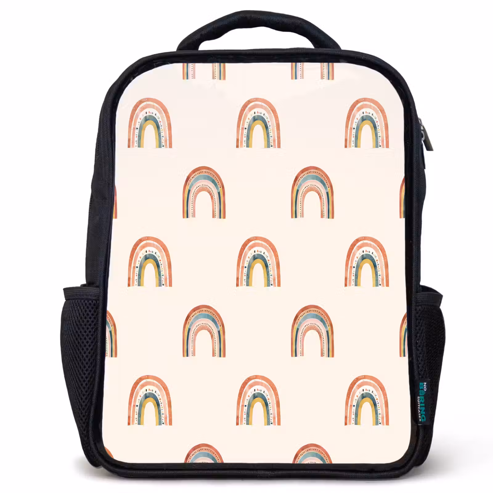 Kinderrucksack - Schwarz - Boho - Regenbogen - Muster — 1