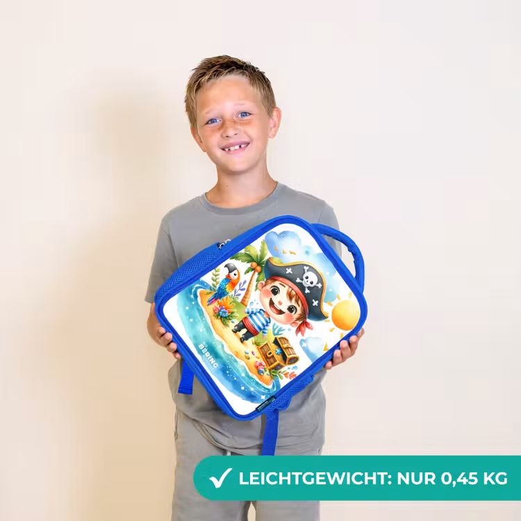 Kinderrucksack - Blau - Pirat auf einer Insel — 4