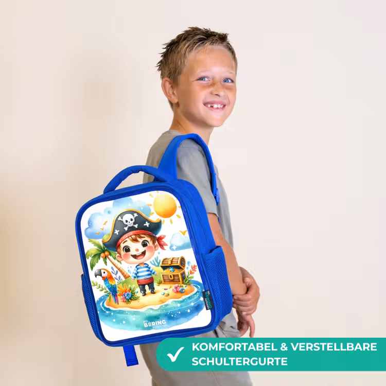 Kinderrucksack - Blau - Pirat auf einer Insel — 5