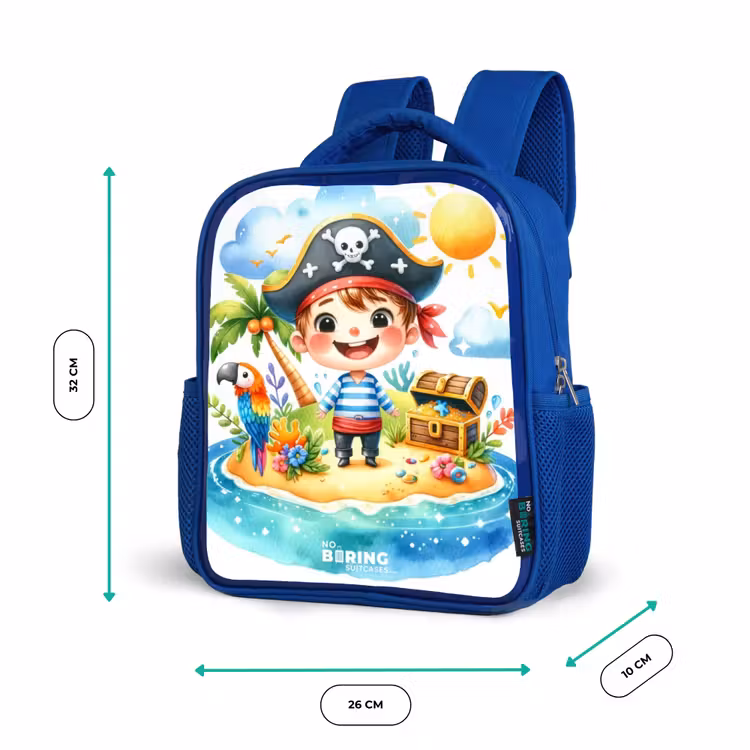 Kinderrucksack - Blau - Pirat auf einer Insel — 6
