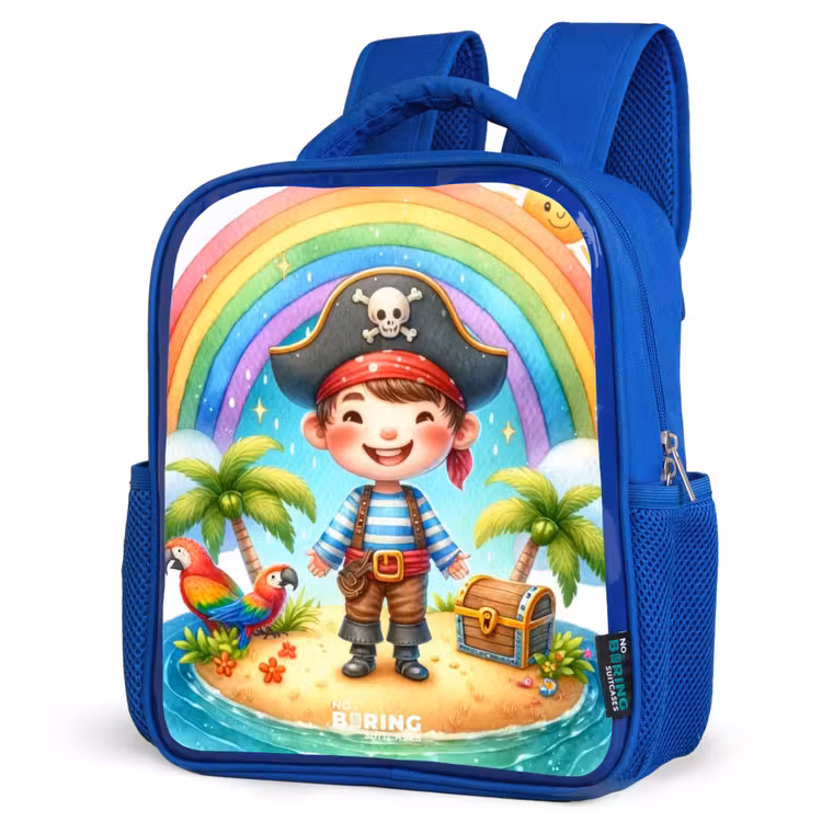 Kinderrucksack - Blau - Pirat auf einer Insel mit Schatz — 7