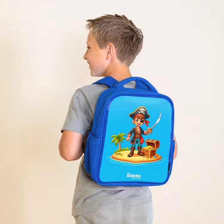 Kinderrucksack - Blau - Pirat bereit zum Plündern — 2