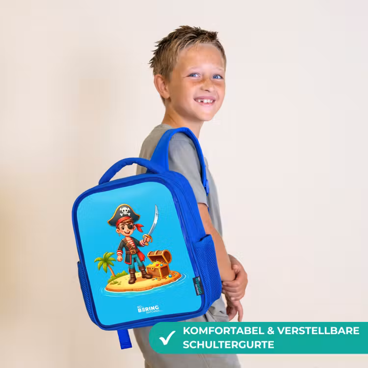 Kinderrucksack - Blau - Pirat bereit zum Plündern — 5