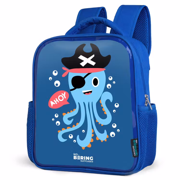 Kinderrucksack - Blau - Piratenkrake mit Hut — 7