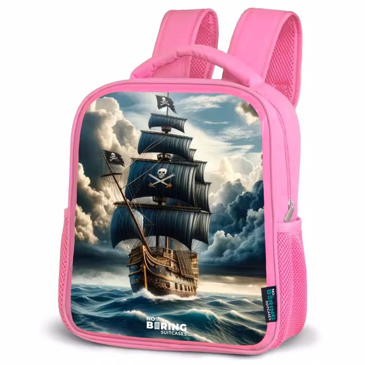 Kinderrucksack - Rosa - Piratenschiff auf tosender See — 4