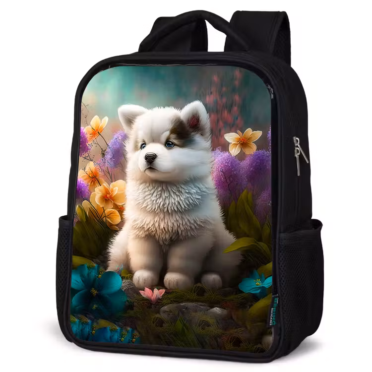 Kinderrucksack - Schwarz - Flauschiger Franky — 4