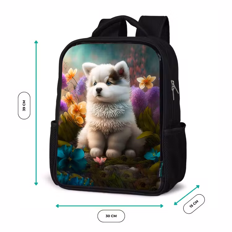 Kinderrucksack - Schwarz - Flauschiger Franky — 6