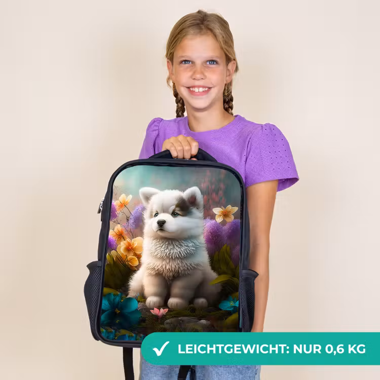 Kinderrucksack - Schwarz - Flauschiger Franky — 7