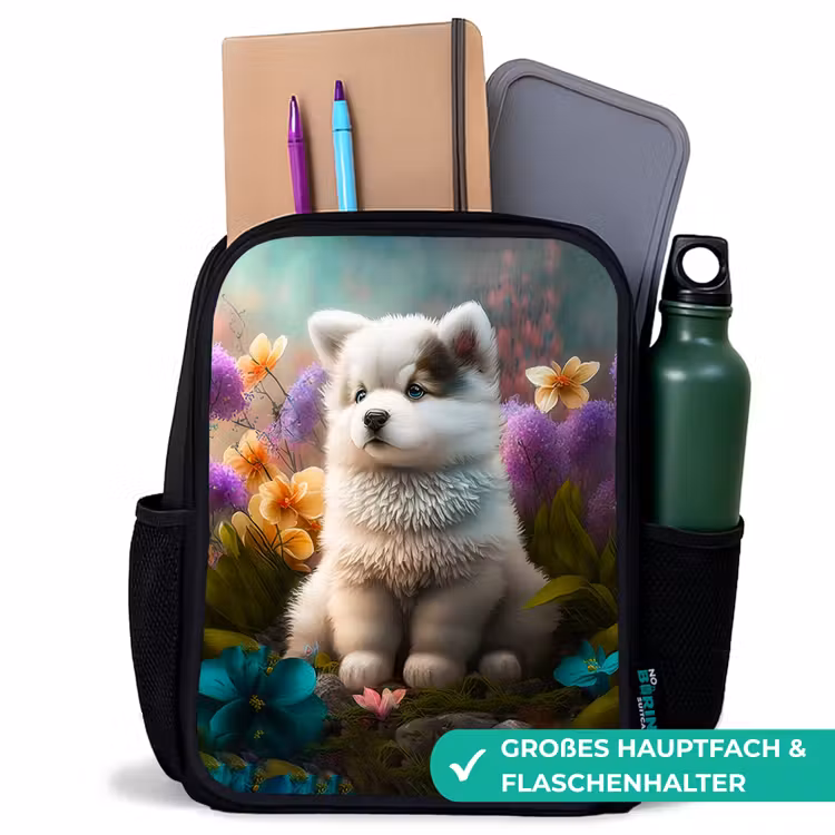 Kinderrucksack - Schwarz - Flauschiger Franky — 8