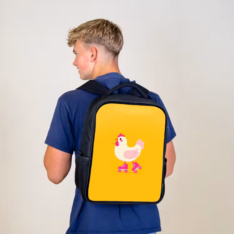 Kinderrucksack - Schwarz - Kip - Rollschuhe - Gelb — 3