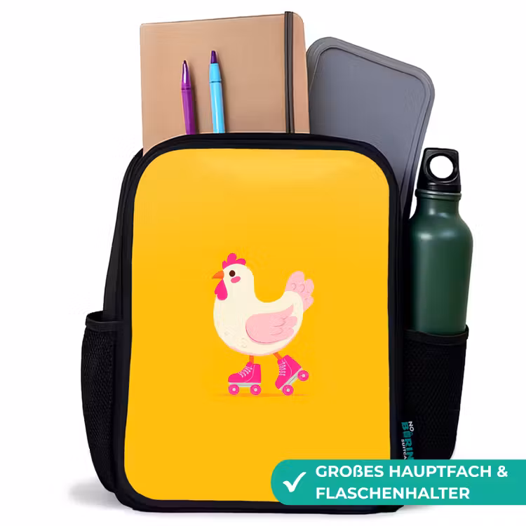 Kinderrucksack - Schwarz - Kip - Rollschuhe - Gelb — 8