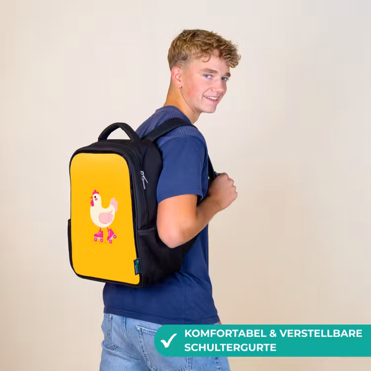 Kinderrucksack - Schwarz - Kip - Rollschuhe - Gelb — 9