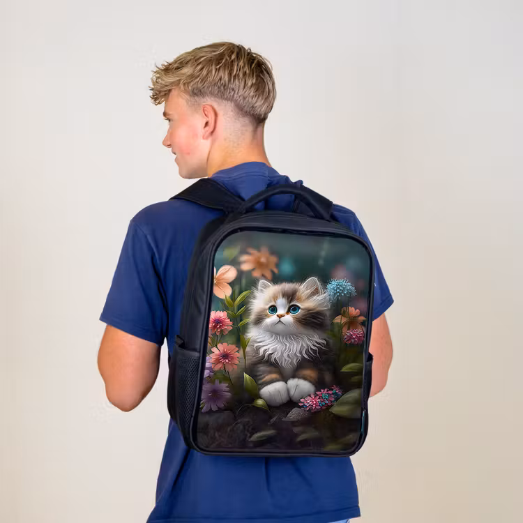 Kinderrucksack - Schwarz - Knuddeliger Sjakie — 3