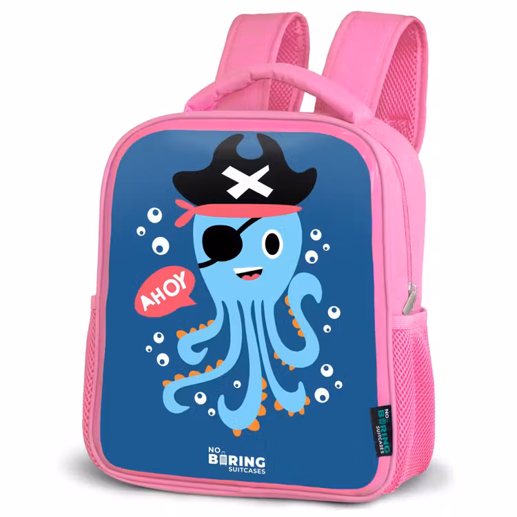 Kinderrucksack - Rosa - Piratenkrake mit Hut — 4