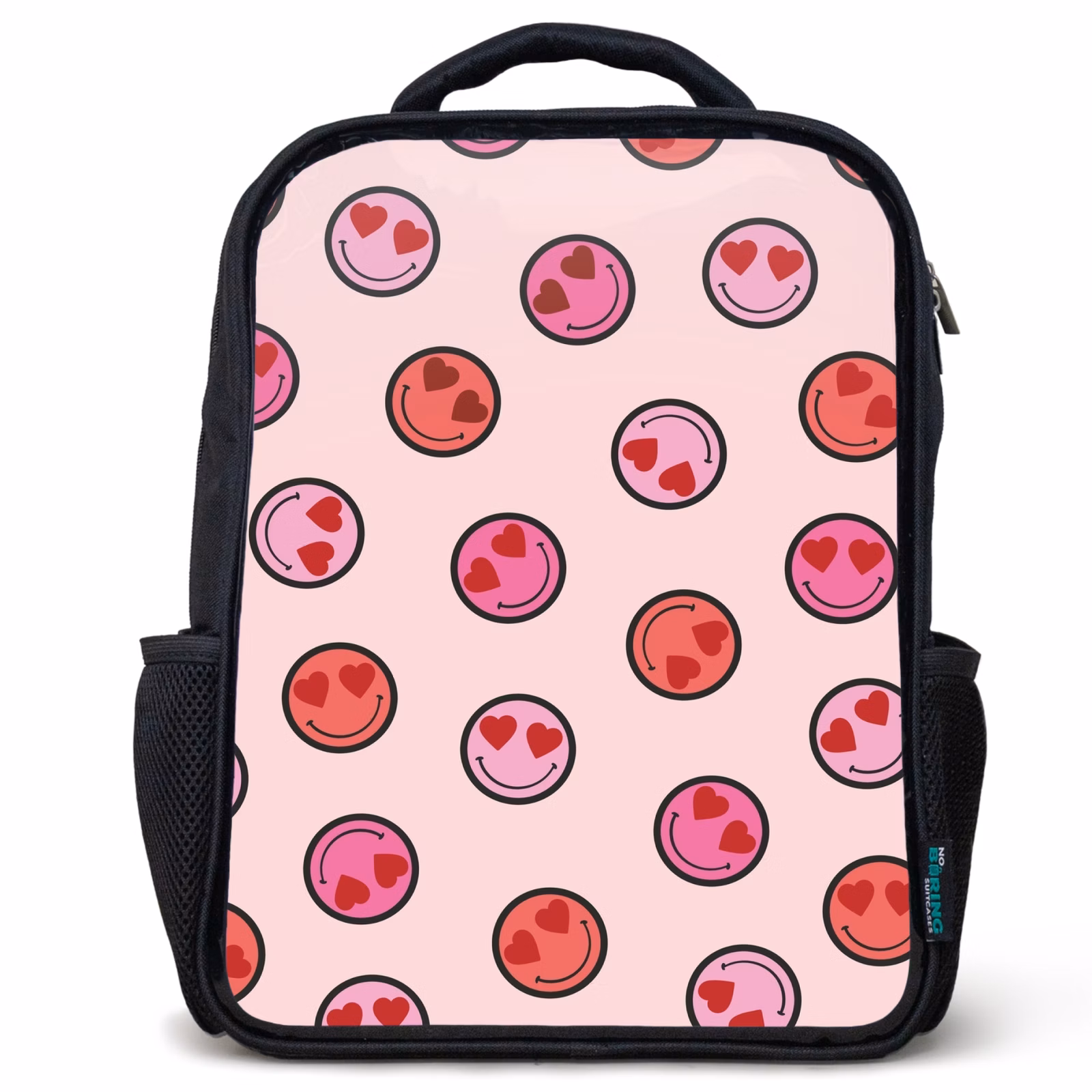Kinderrucksack - Schwarz - Lächelndes Herz Regen — 1