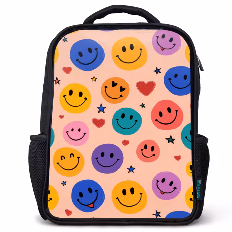 Kinderrucksack - Schwarz - Farbenfest des Lächelns — 1