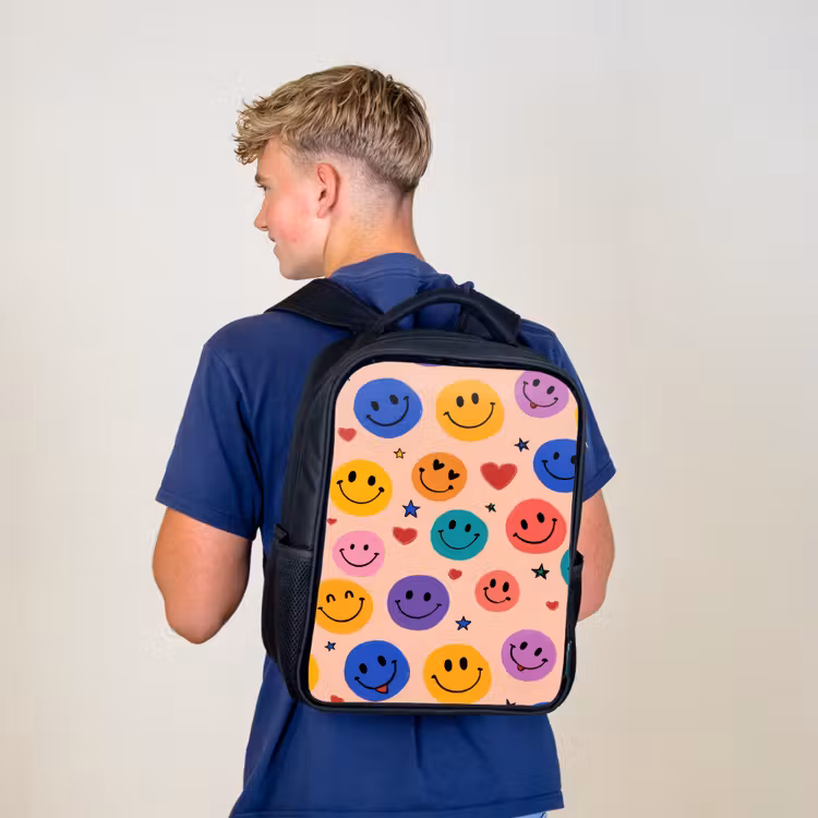 Kinderrucksack - Schwarz - Farbenfest des Lächelns — 3