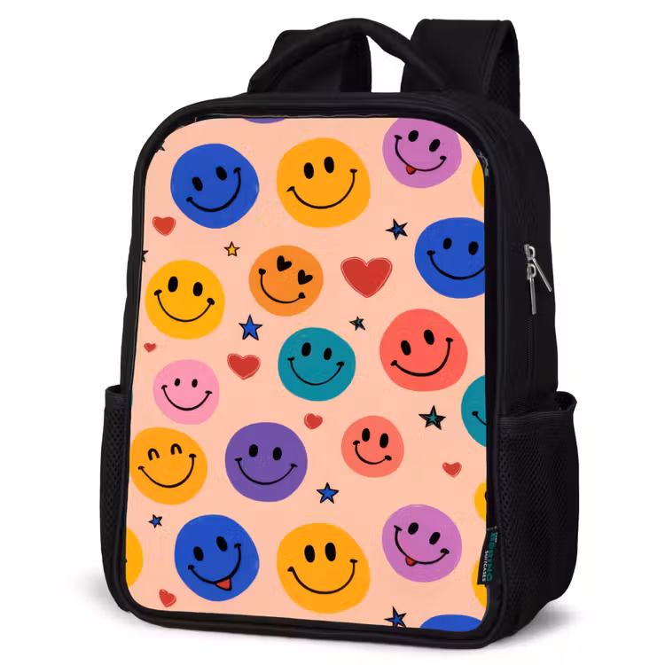 Kinderrucksack - Schwarz - Farbenfest des Lächelns — 4