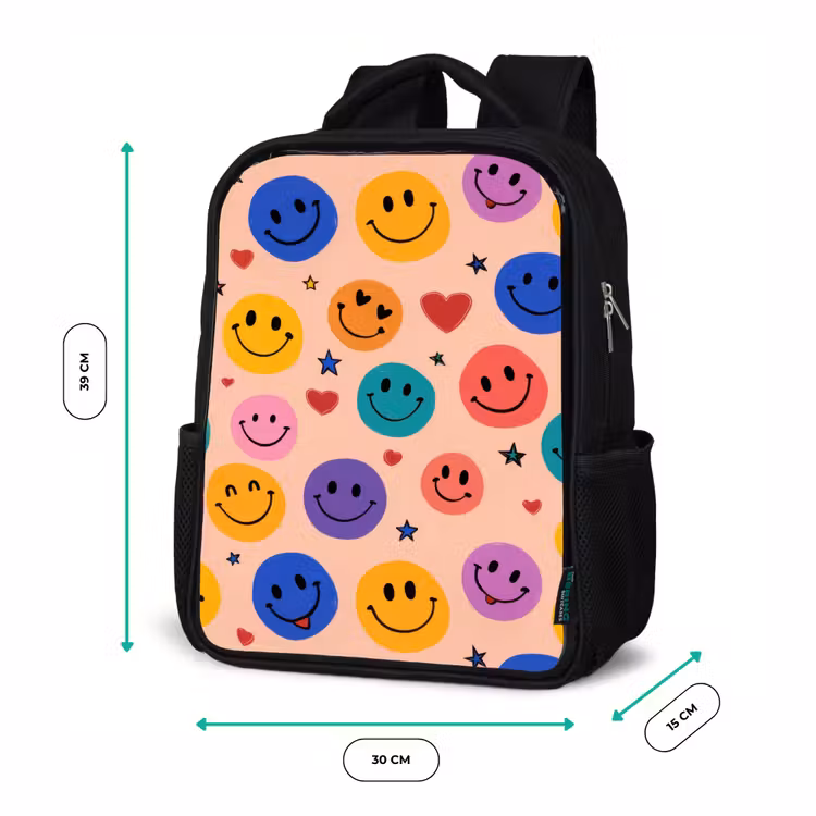 Kinderrucksack - Schwarz - Farbenfest des Lächelns — 6