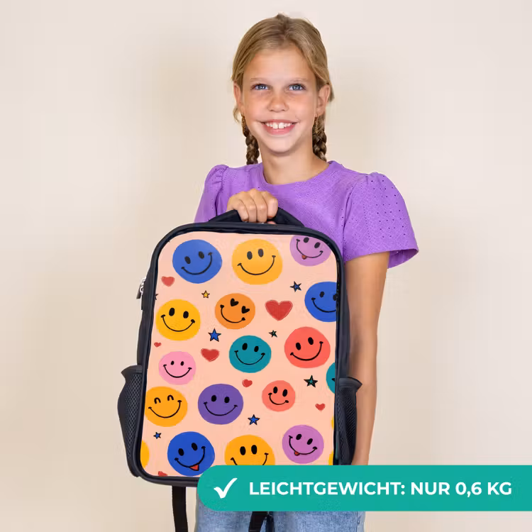 Kinderrucksack - Schwarz - Farbenfest des Lächelns — 7