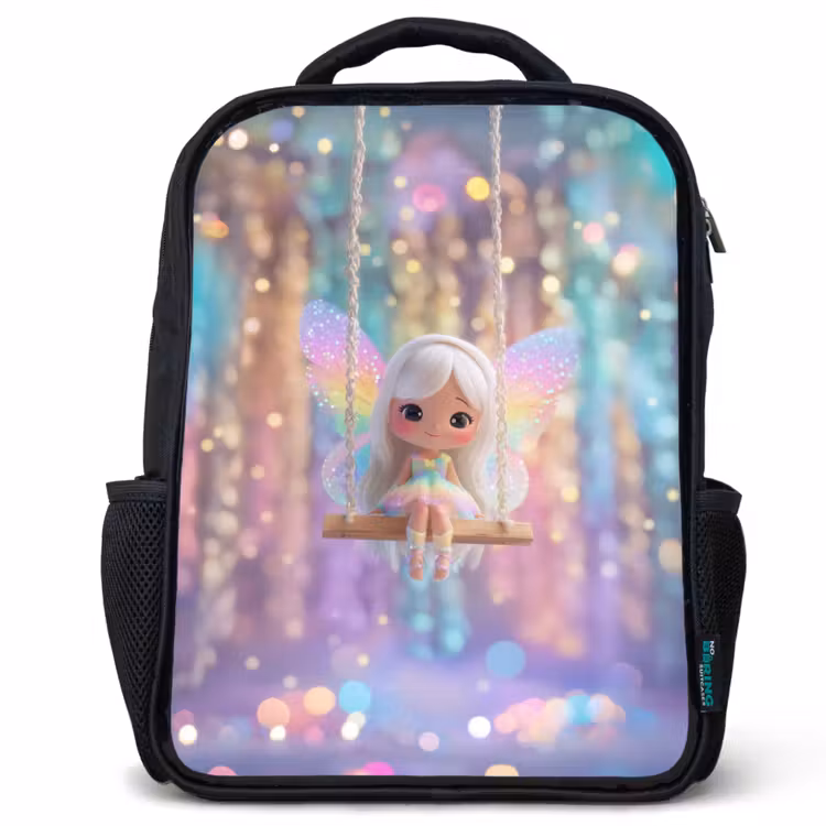 Kinderrucksack - Schwarz - Feenschaukel im Traumlicht — 1
