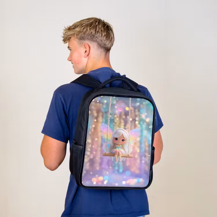 Kinderrucksack - Schwarz - Feenschaukel im Traumlicht — 3