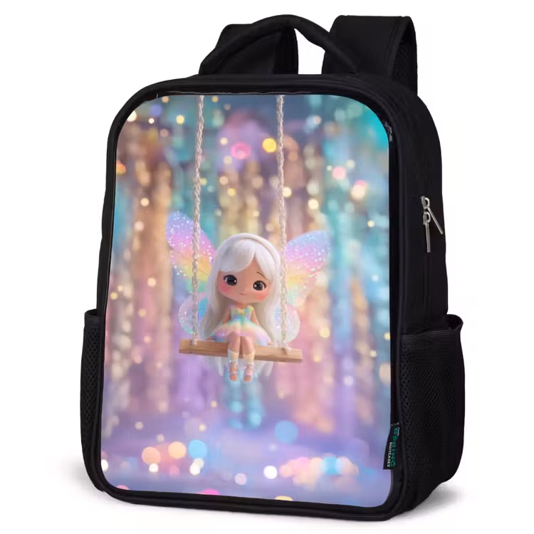 Kinderrucksack - Schwarz - Feenschaukel im Traumlicht — 4