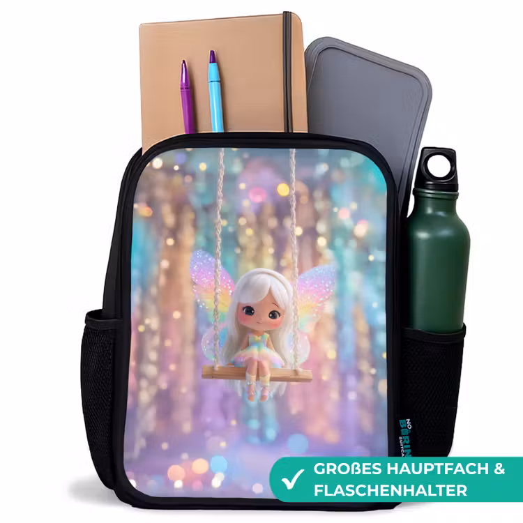 Kinderrucksack - Schwarz - Feenschaukel im Traumlicht — 8