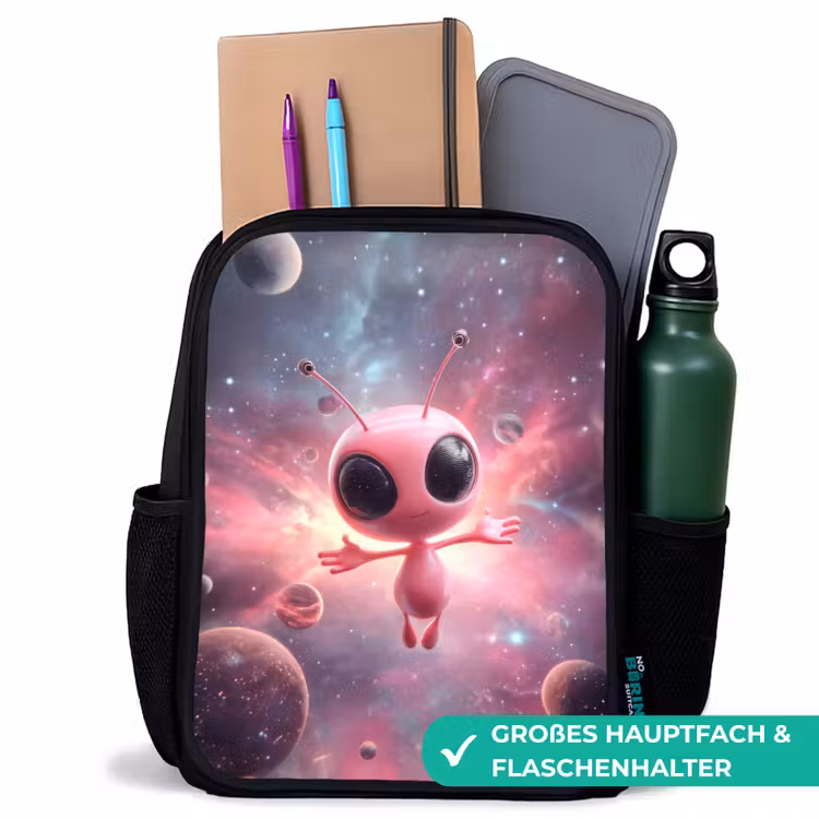 Kinderrucksack - Schwarz - Freudensprünge zwischen den Sternen — 8