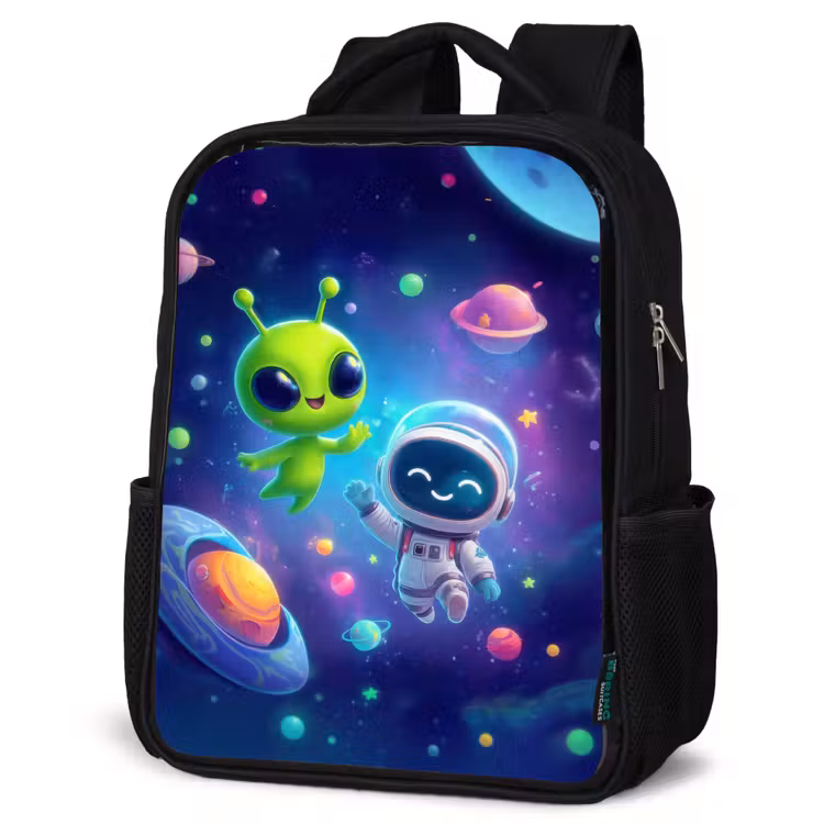 Kinderrucksack - Schwarz - Freundschaft zwischen Sternen und Planeten — 4