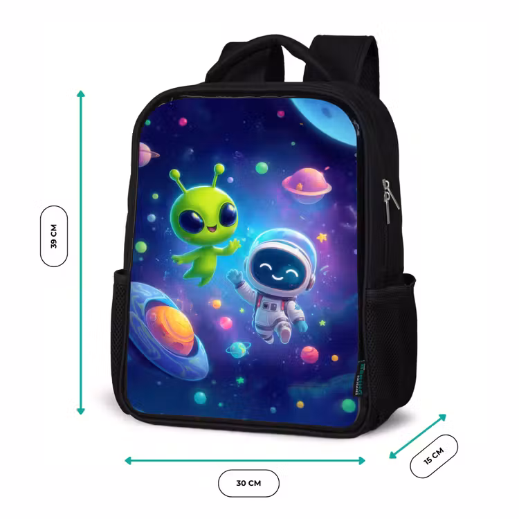 Kinderrucksack - Schwarz - Freundschaft zwischen Sternen und Planeten — 6