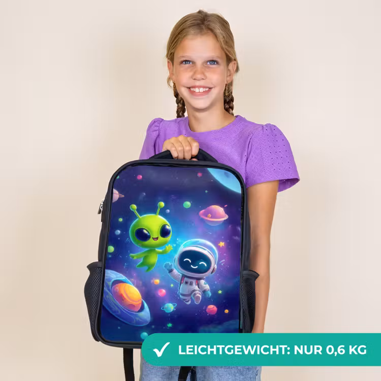 Kinderrucksack - Schwarz - Freundschaft zwischen Sternen und Planeten — 7
