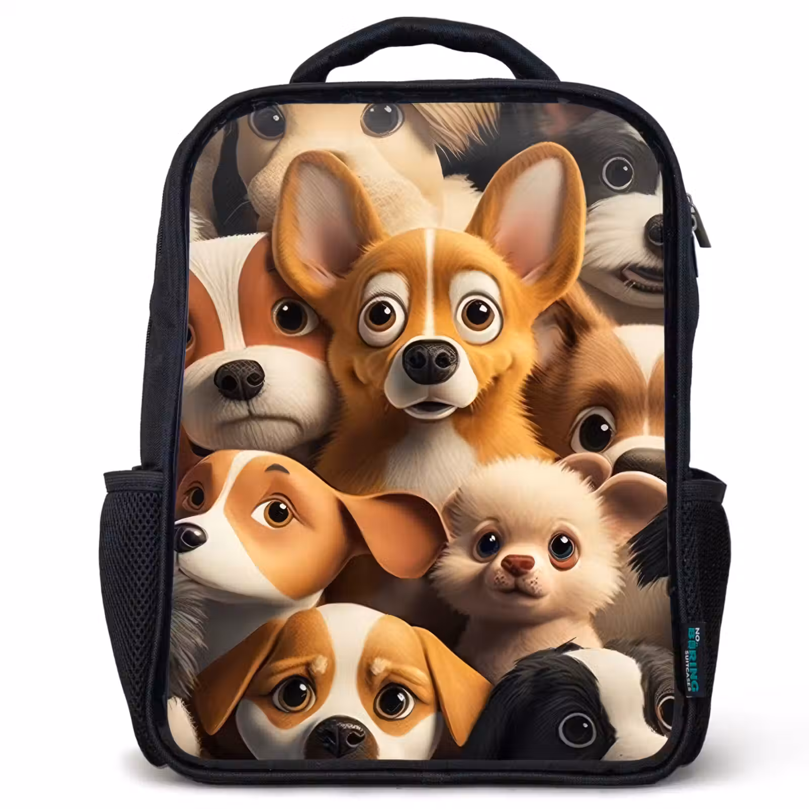 Kinderrucksack - Schwarz - Glückliche Hunde — 1