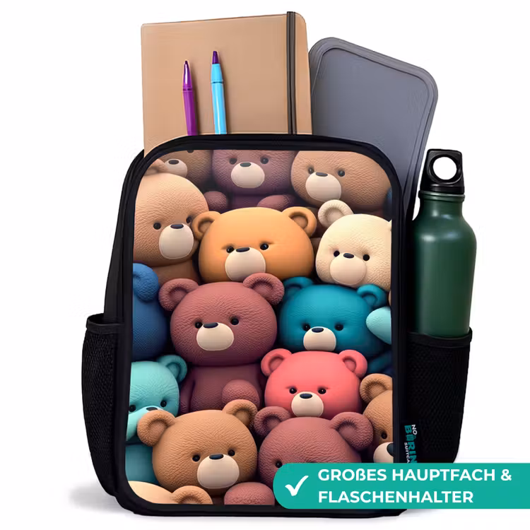 Kinderrucksack - Schwarz - Bären Bonanza — 8