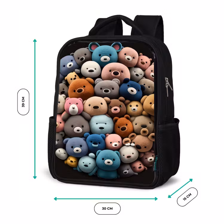 Kinderrucksack - Schwarz - Bärenparty — 6
