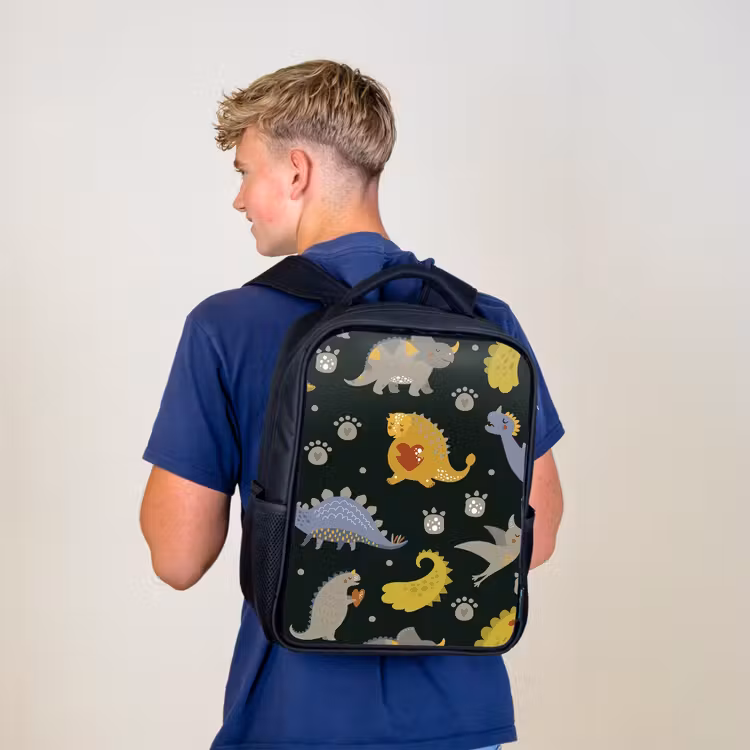 Kinderrucksack - Schwarz - Dino - Kinder - Schnittmuster - Jungen - Mädchen - Dinosaurier — 3