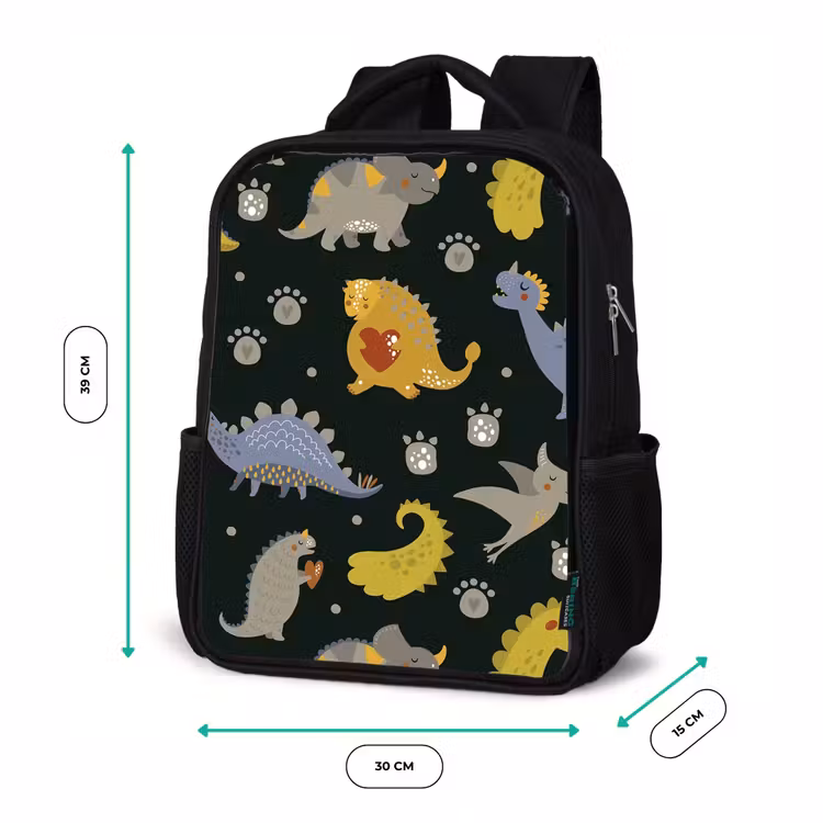 Kinderrucksack - Schwarz - Dino - Kinder - Schnittmuster - Jungen - Mädchen - Dinosaurier — 6