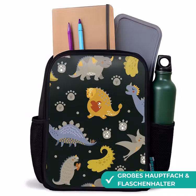Kinderrucksack - Schwarz - Dino - Kinder - Schnittmuster - Jungen - Mädchen - Dinosaurier — 8