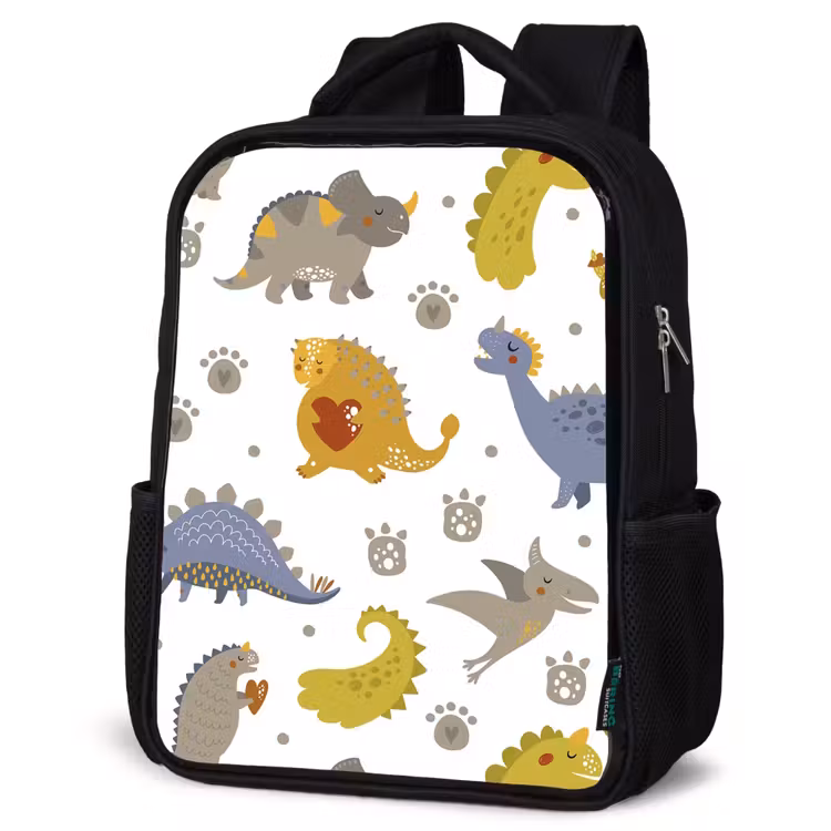Kinderrucksack - Schwarz - Dinosaurier - Kinder - Design - Jungen - Mädchen — 4