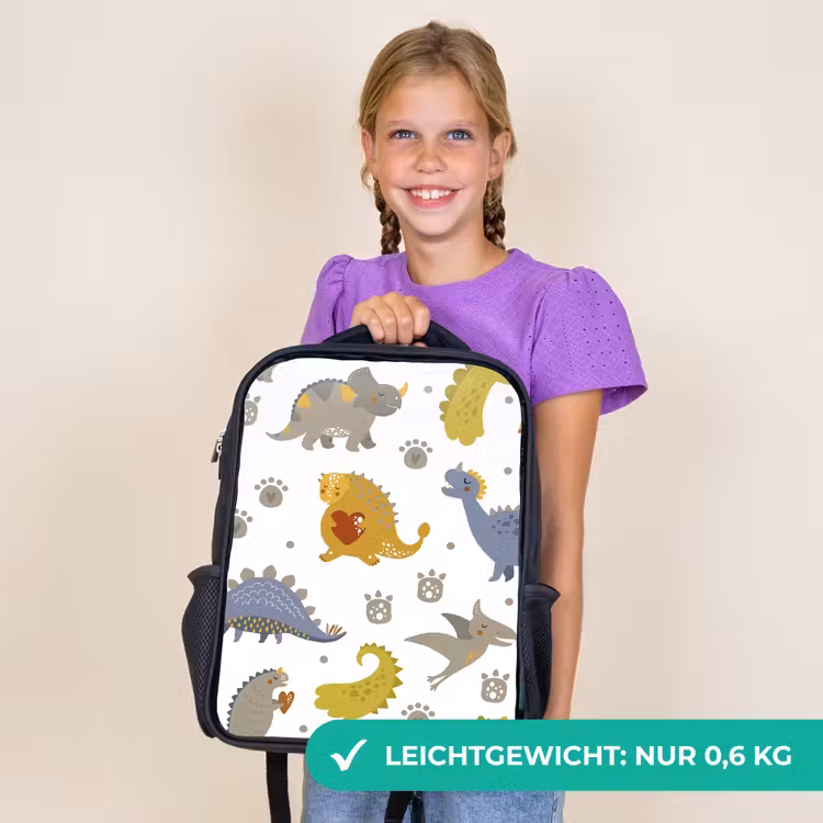 Kinderrucksack - Schwarz - Dinosaurier - Kinder - Design - Jungen - Mädchen — 7