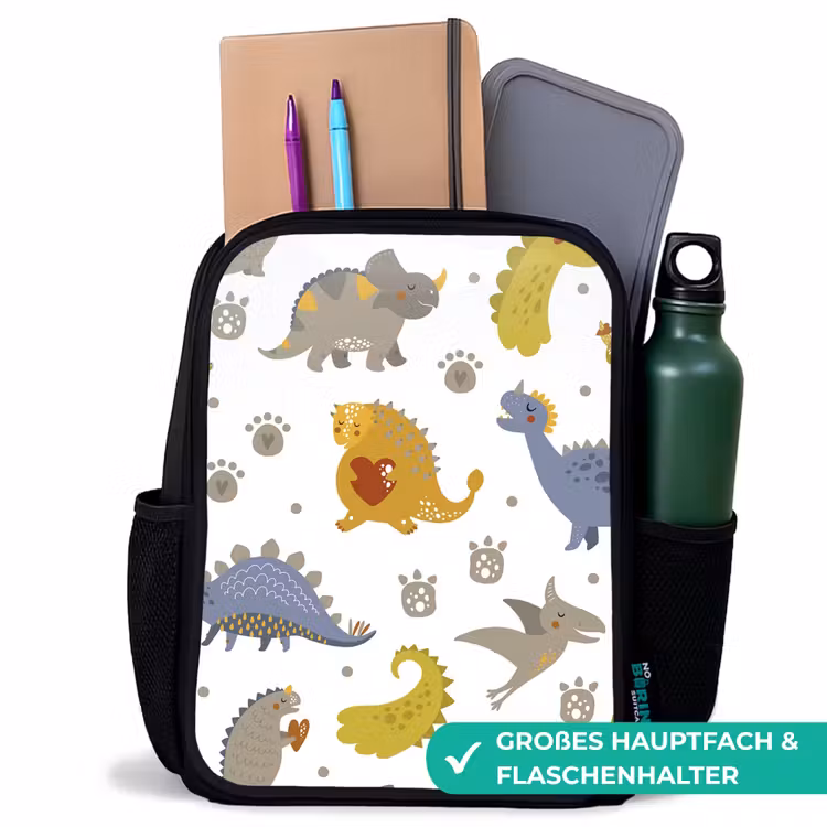 Kinderrucksack - Schwarz - Dinosaurier - Kinder - Design - Jungen - Mädchen — 8