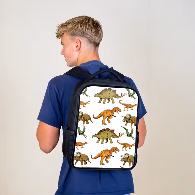 Kinderrucksack - Schwarz - Dinosaurier - Zeichnung - Jungen - Kinder — 3