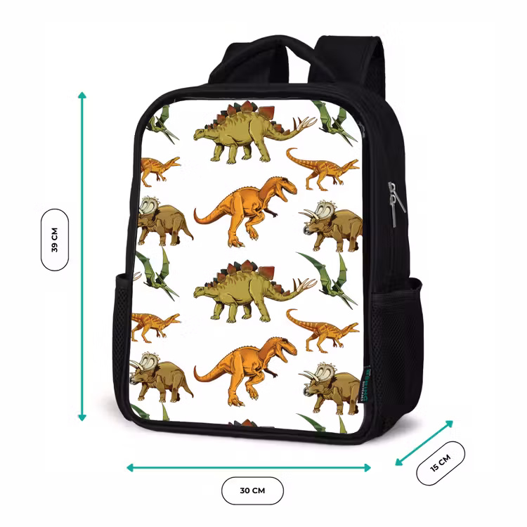 Kinderrucksack - Schwarz - Dinosaurier - Zeichnung - Jungen - Kinder — 6