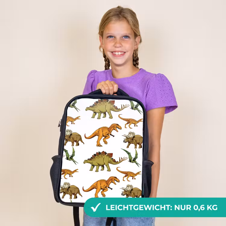 Kinderrucksack - Schwarz - Dinosaurier - Zeichnung - Jungen - Kinder — 7