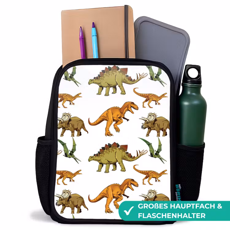 Kinderrucksack - Schwarz - Dinosaurier - Zeichnung - Jungen - Kinder — 8