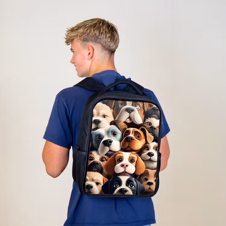 Kinderrucksack - Schwarz - Kläffende Bande — 3